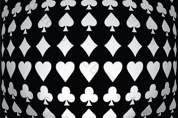 黑白无缝的扑克背景