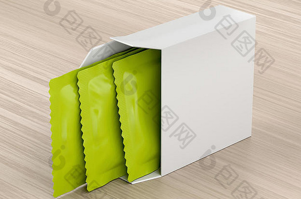 白色盒子避孕套木表格