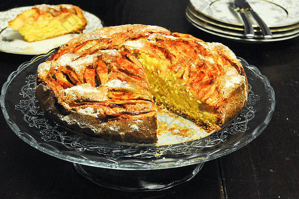 意大利蛋糕新鲜的苹果肉桂意大利烤面包店浆果饼干早餐巧克力蛋糕蛋糕蛋糕天堂巧克力cinnam