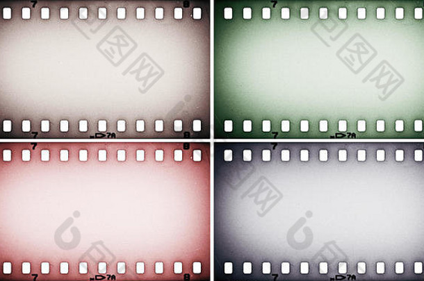 集色彩斑斓的照片图片电影条
