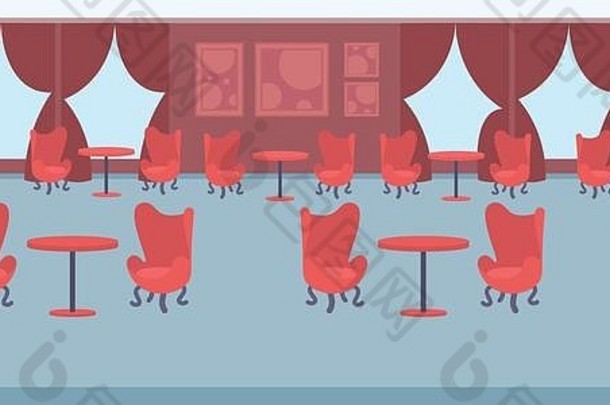 现代餐厅室内设计空人宴会奢侈品婚礼大厅红色的轮表包围椅子平水平横幅