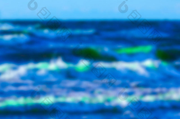夏天海洋软镜头散景图像散焦背景