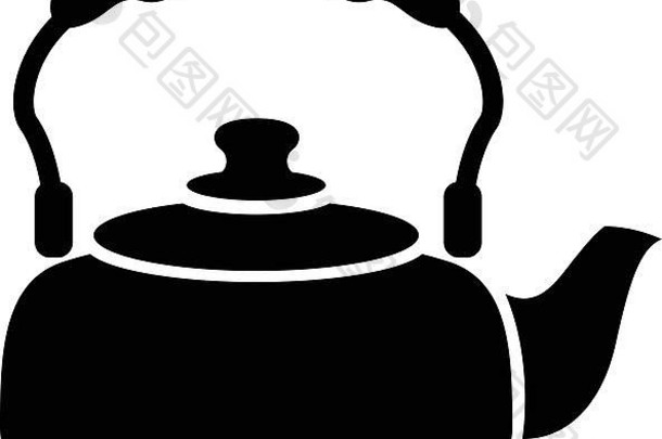 大茶壶图标简单的风格