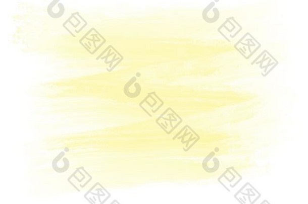 黄色的手画混乱的松节油石油油漆急转看见刷中风模式白色背景