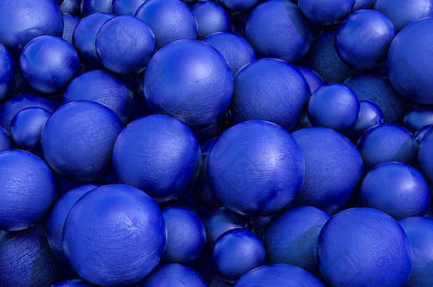 摘要三维背景蓝色的球体纹理渲染