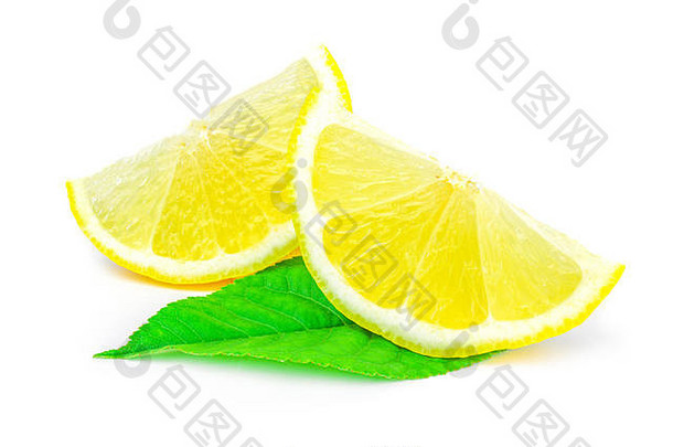 柠檬孤立的白色背景