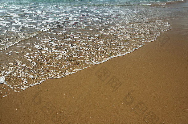 海海洋沙子模式涟漪海岸奶油黄色的纹理
