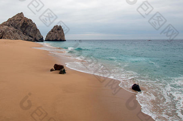 离婚情人海滩太平洋一边土地结束下士三卢卡斯低加州墨西哥BCS