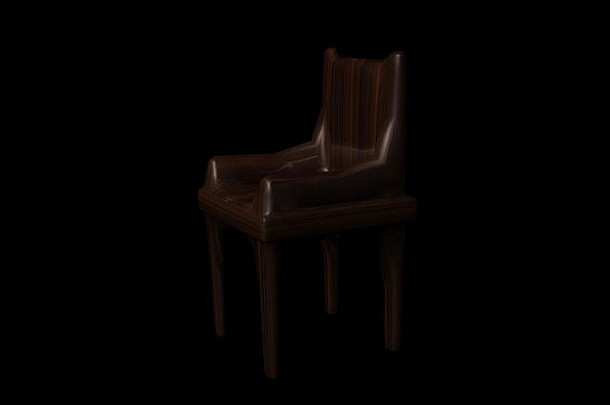 木椅子渲染