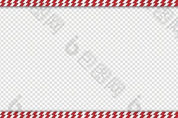 圣诞节一年矩形糖果狗框架红色的白色条纹棒棒糖模式节日弓孤立的透明的背景假期