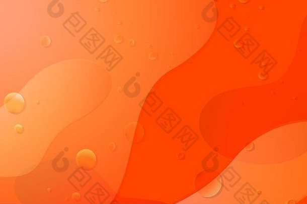明亮的熔岩橙色颜色曲线有创意的活跃的阳光明媚的充满活力的背景