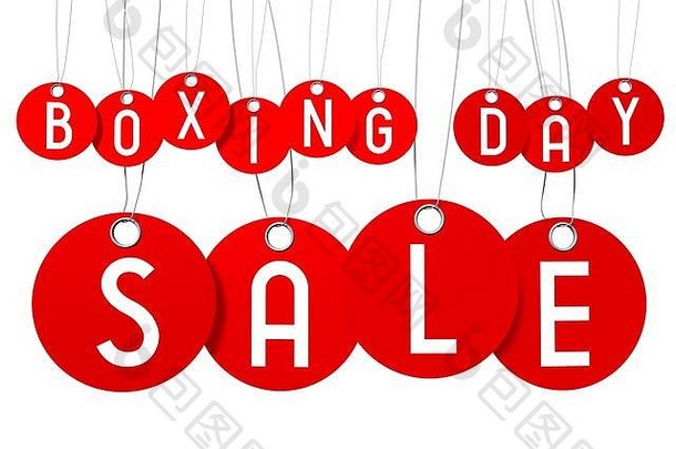 拳击一天出售插图伟大的主题圣诞节出售折扣