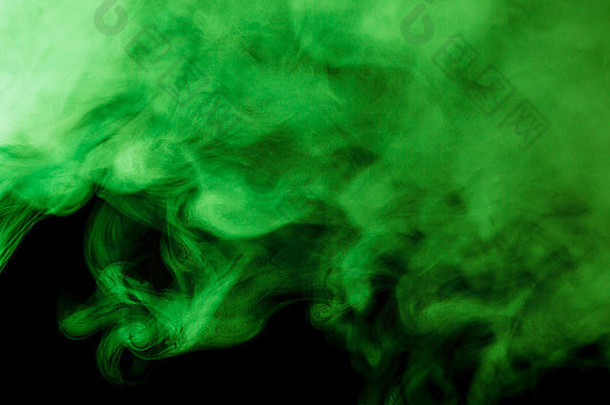 摘要绿色水烟烟黑色的背景拍摄过来这里过滤器概念不健康的