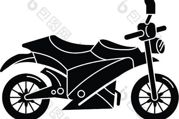 孩子摩托车图标简单的风格