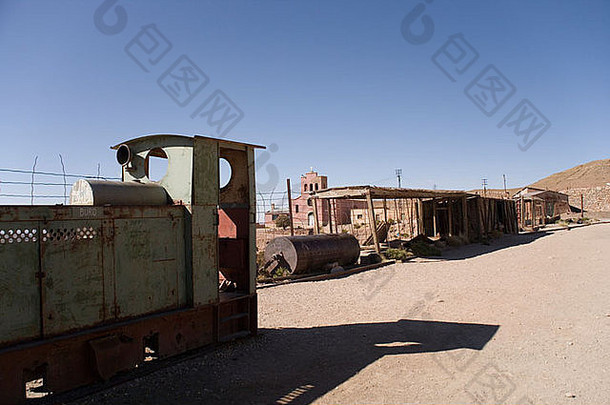 火车矿业小镇pulacayo包括火车抢劫布奇卡西迪圣丹斯电影节孩子玻利维亚
