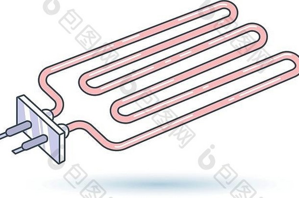 金属管散热器图标