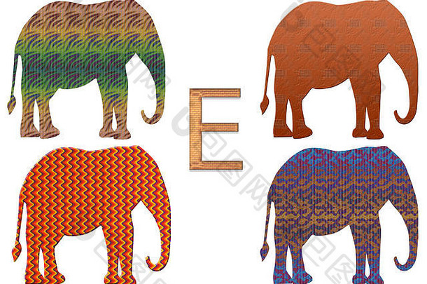 大象大象颜色纹理信
