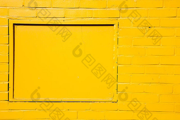黄色的画砖墙背景