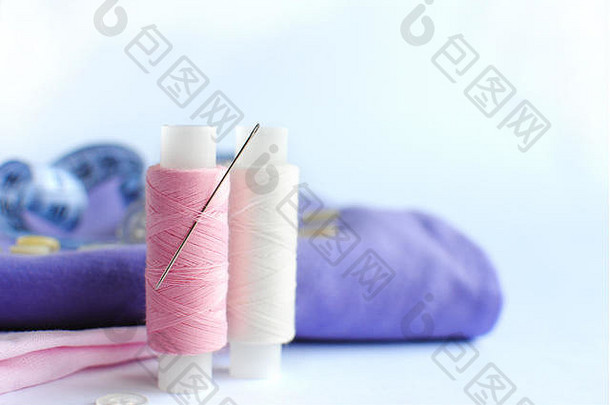 缝纫线程织物织物缝纫saccessories线程针按钮