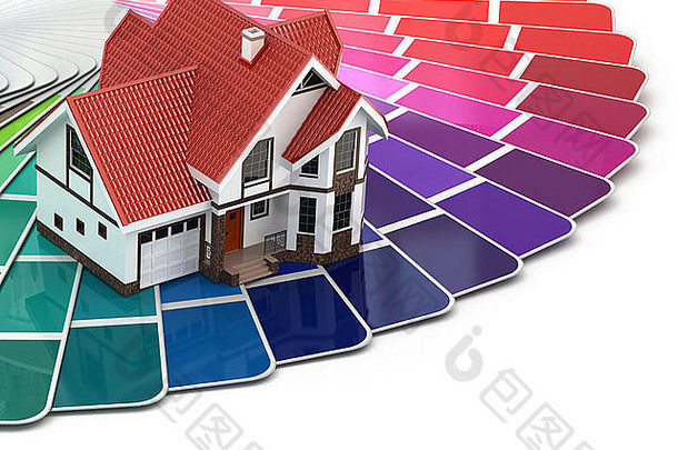 建设概念房子颜色调色板