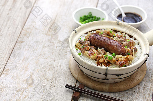 中国人香肠鸡大米粘土能广东话食物