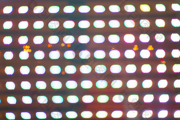 迪斯科聚会，派对光网格风景嗡嗡声合成器摘要背景散焦灯霓虹灯颜色设计摘要全息背景幻觉效果模糊灯背景