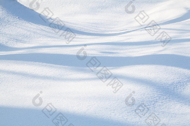 摘要背景白雪覆盖的土地特写镜头冬天一天