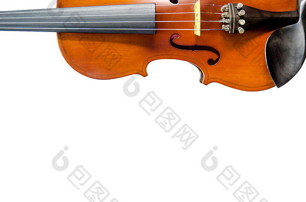 小提琴白色<strong>背景</strong>孤立的剪裁路径关闭小提琴白色<strong>背景</strong>减少前视图小提琴音乐的异醇