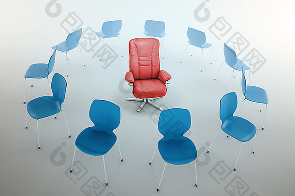 空椅子室内领导概念插图