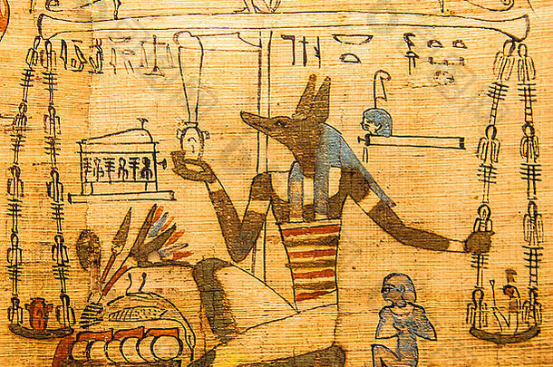 细节古老的书死底比斯埃及