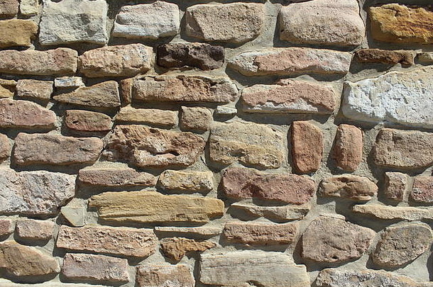 自然石头墙背景纹理