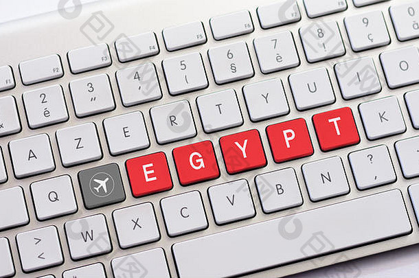 埃及写作白色键盘飞机草图