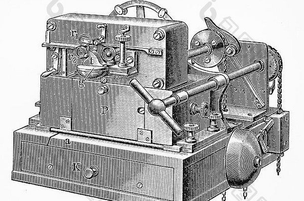 古董世纪画惠特斯通电报接收机