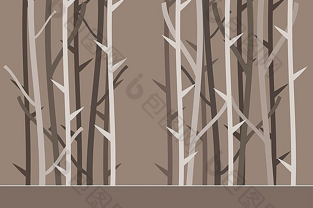 树棕色（的）背景生态概念插图