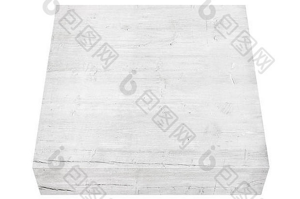 白色木板材桌面孤立的背景