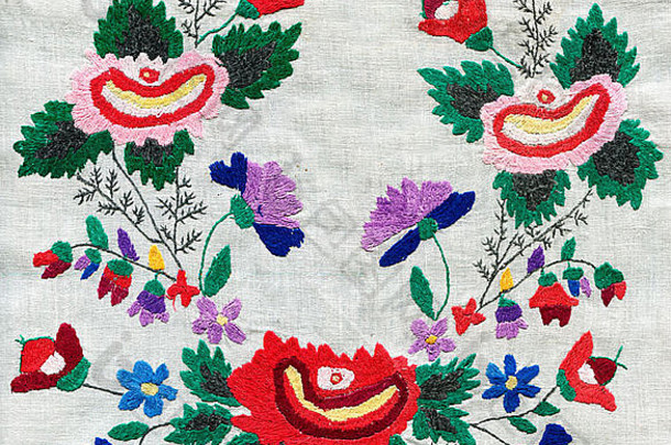 传统的俄罗斯刺绣俄罗斯世纪