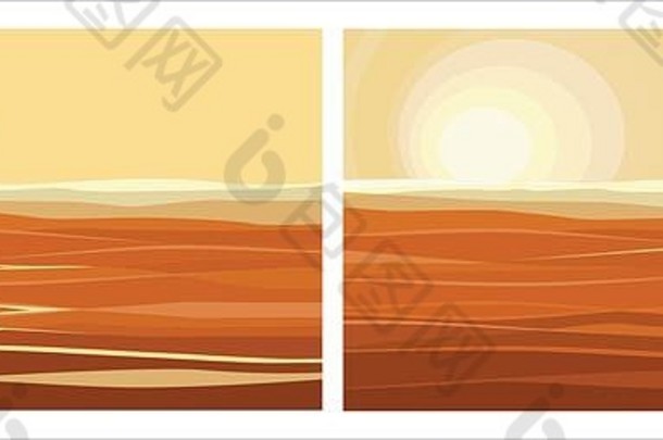 作文设置太阳沙漠海沙子
