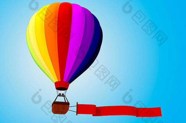 色彩斑斓的热空气气球