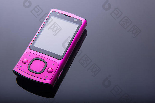 粉红色的移动电话梯度背景