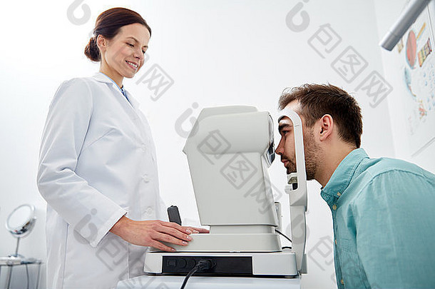 眼镜商眼压计病人眼睛诊所