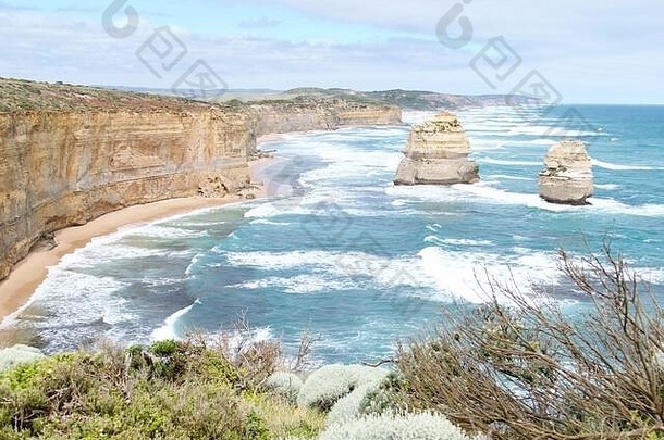 风景优美的注意伟大的<strong>海洋</strong>路十二个使徒澳大利亚