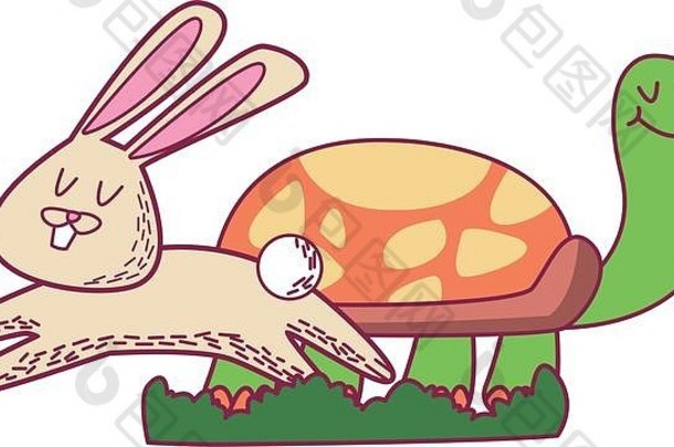 兔子乌龟漫画