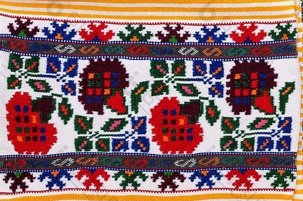 片段罗马尼亚人无缝的模式传统的地毯设计