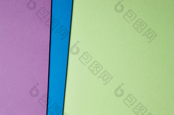 彩色的纸板背景绿色蓝色的紫色的语气复制空间水平