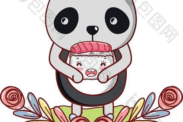 熊猫寿司卡哇伊