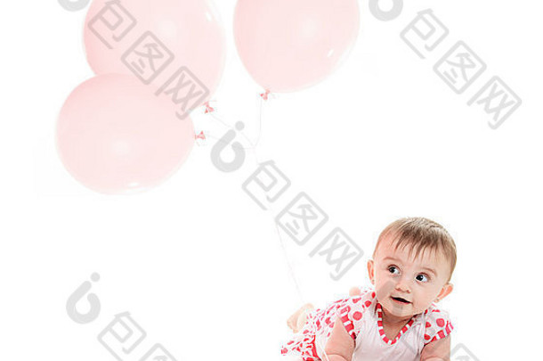 可爱的婴儿孩子气球
