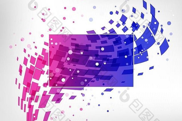摘要色彩斑斓的业务设计几何飞溅元素紫色的粉红色的白色背景卡