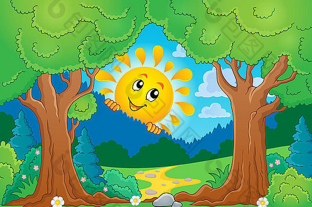 树主题<strong>太阳图片</strong>插图