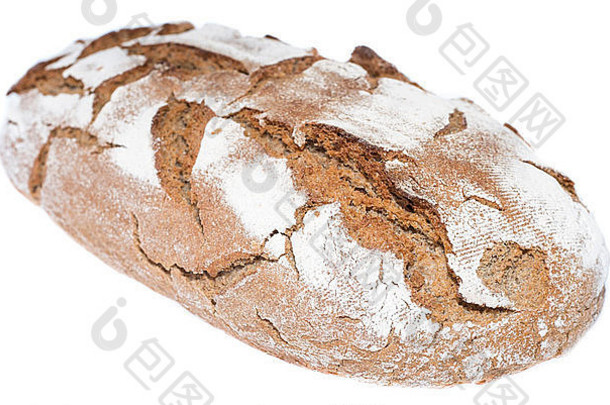 面包面包孤立的白色背景
