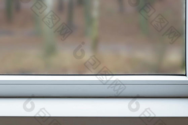 背景图像部分窗台上窗口模糊景观窗口显示集项目背景